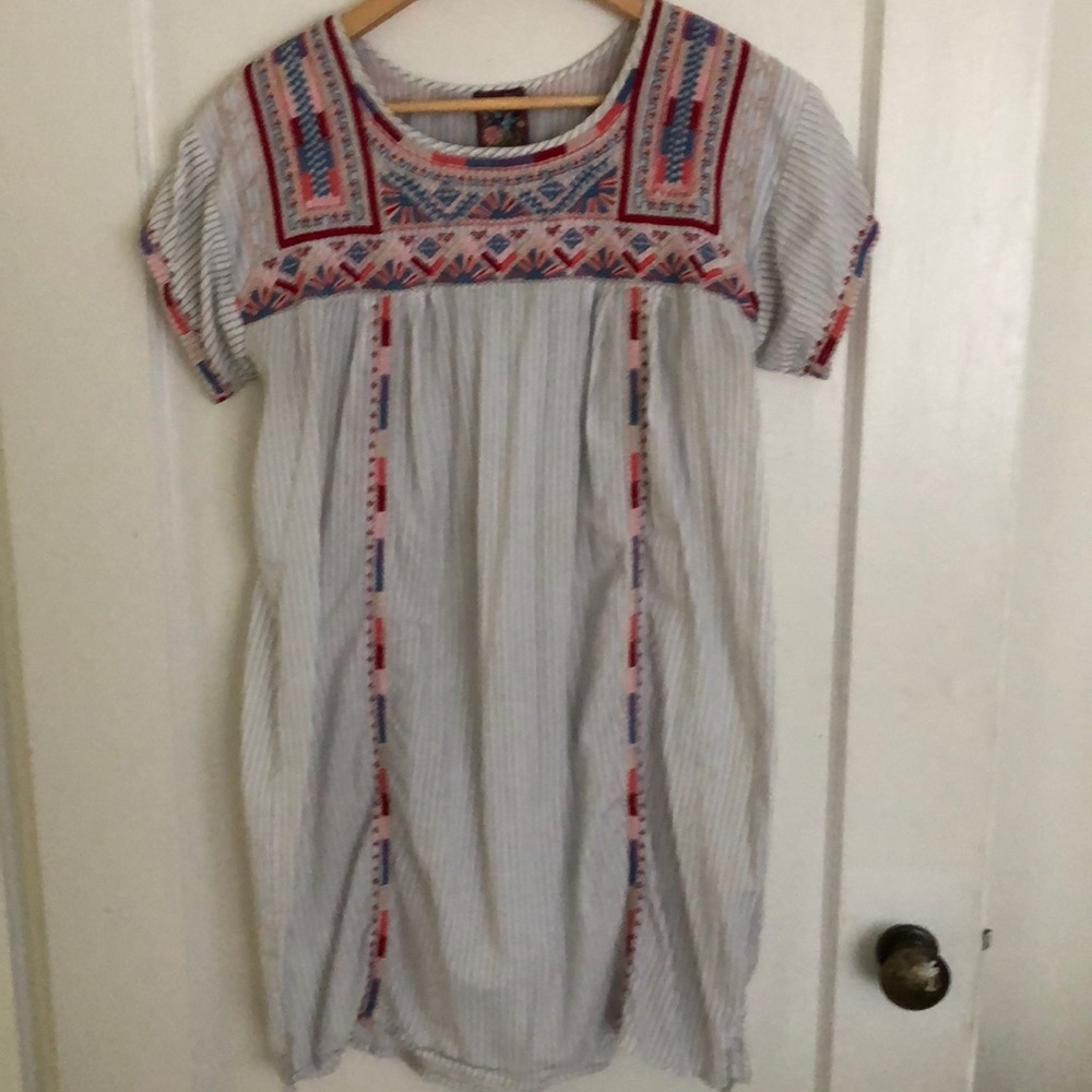 JOHNNY WAS Exquisite Embroidered Dress